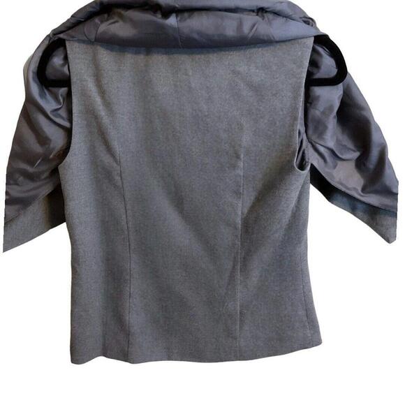 Worthington Gray Cape Peacoat Layered Size XS Jacket Double Breat Buttons - Picture 9 of 15